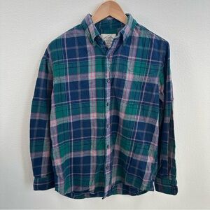 Plaid Green and Blue Men's Shirt